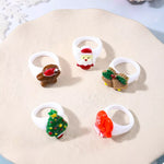 5 Piece Christmas-Themed Rings