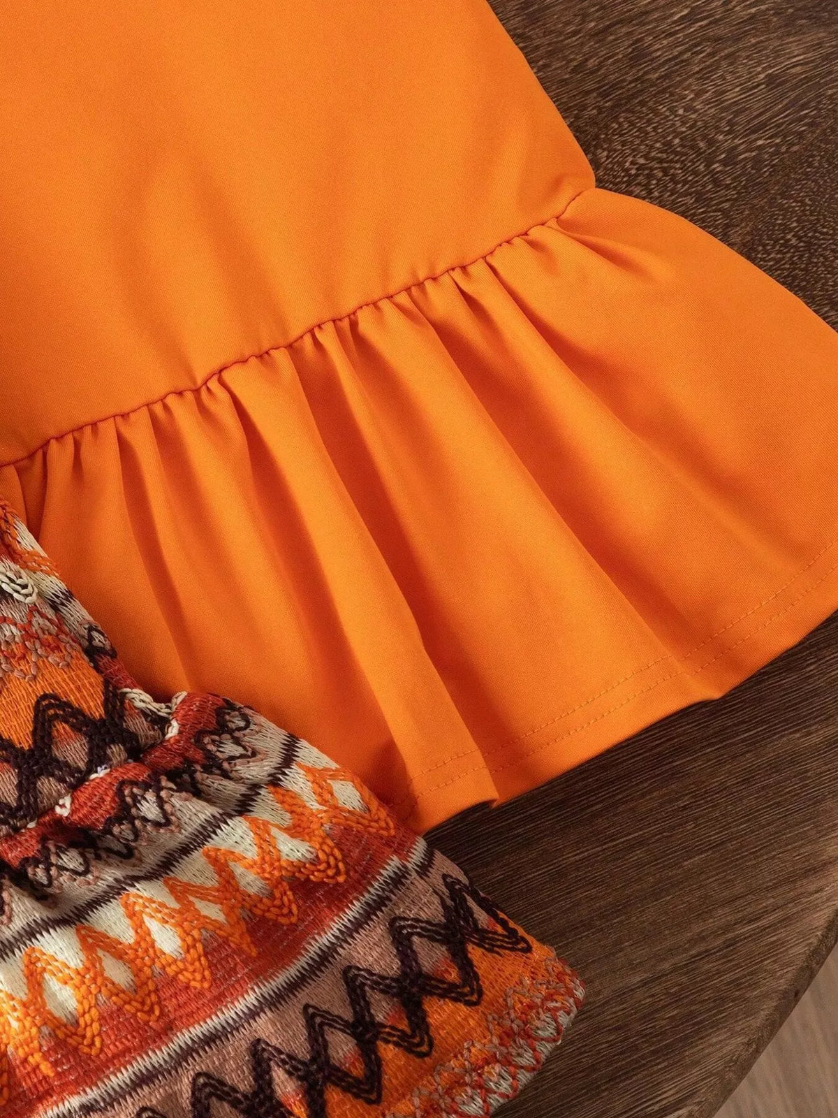 Children's Ruffled Hem Halter Neck Dress