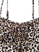 Smocked Leopard Midi Cami Dress