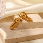 Geometric Link Drop Earrings
