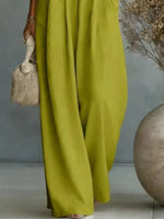 Full Size Half Sleeve Wide-Leg Jumpsuit Plus Size