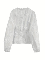 Lace Detail Button Up Shirt