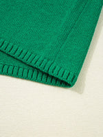 Solid Color Knit Button Drop Shoulder Sweater Cardigan