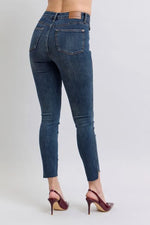 Judy Blue Full Size High Waist Tummy Control Step Hem Skinny Jeans Plus Size