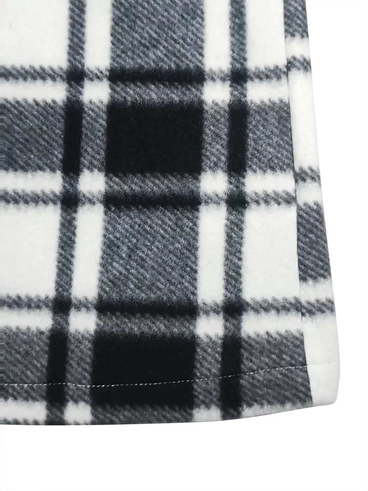 Plaid Button-Up Jacket