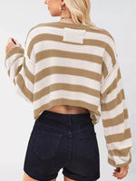 Striped Dropped Shoulder Sweater
