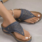 Toe Post Wedge Sandals