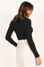 Lettuce Edge Round Neck Long Sleeve T-Shirt