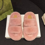 Fuzzy Open Toe Slippers