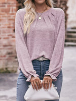 Ruffle Cuff Long Sleeve T-Shirt