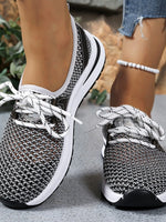 Mesh Breathable Lace Up Athletic