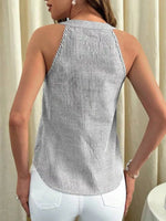 Strip Button Front Tank