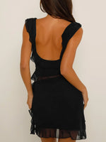 Ruffled Scoop Neck Tank and Skirt Set
