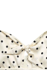 Polka Dot Tie-Front Cutout Maxi Dress