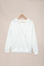 Lace Up Long Sleeve Hoodie