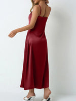 Satin Cowl Neck Cami Dress