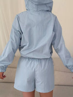Lightweight Hooded Jacket and Shorts Set