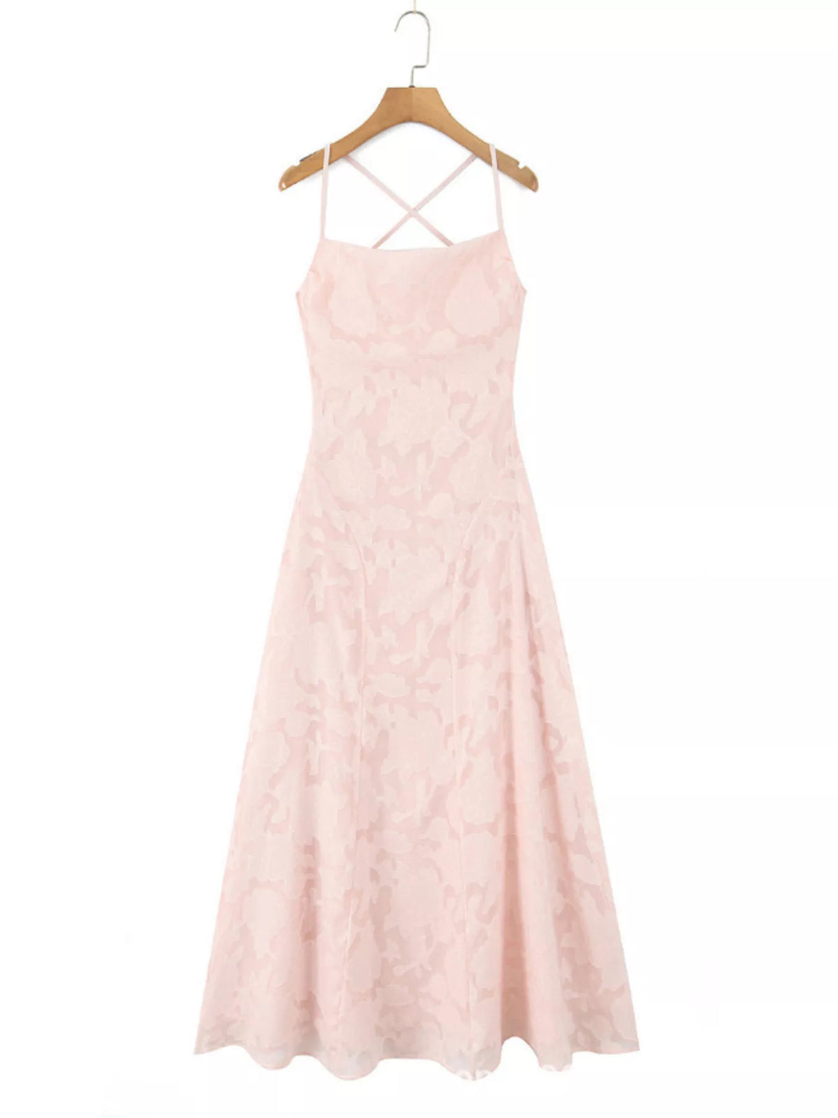 Lace Up Back Spaghetti Strap Maxi Dress