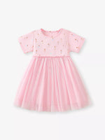 Children's Short Sleeve Tulle Dress