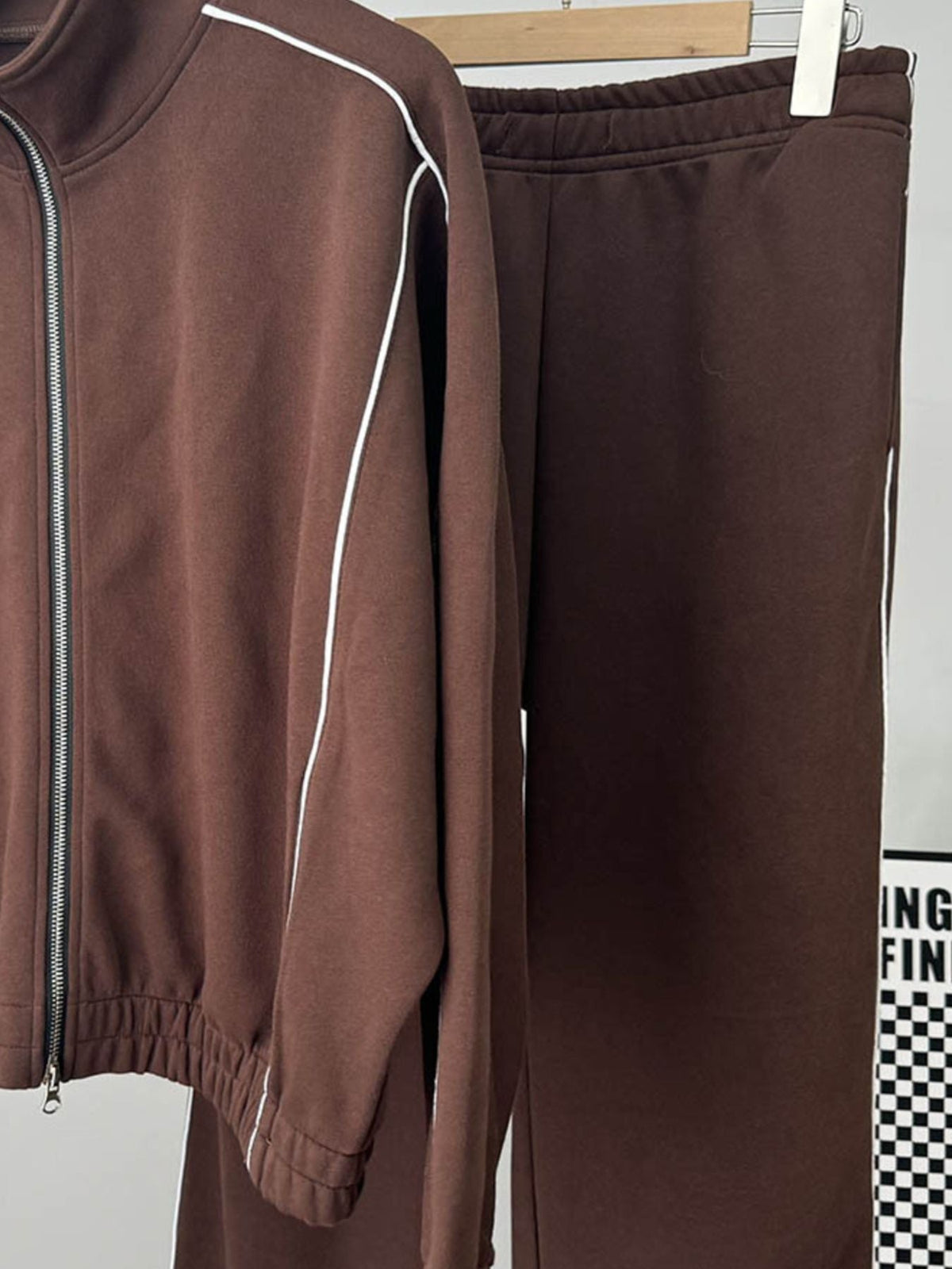 Zip Up Outerwear and Joggers Set