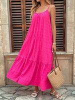 Scoop Neck Tiered Maxi Cami Dress