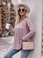 Square Neck Long Sleeve T-Shirt