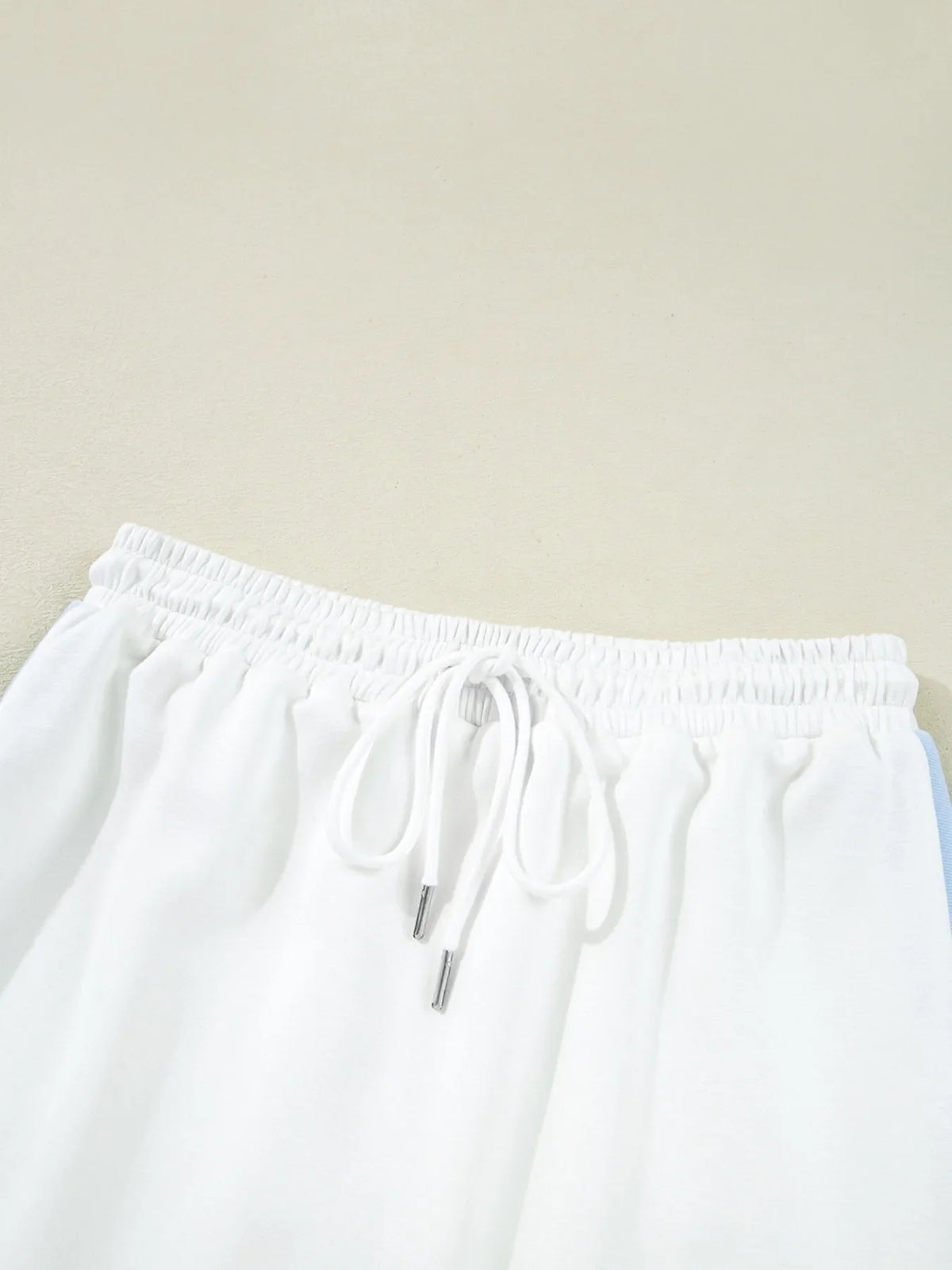 Contrast Trim Top and Mini Skirt Set
