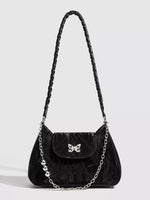 Butterfly Decor Chain Shoulder Bag