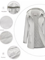 Full Size Zip Up Hooded Parka Outerwear Plus Size