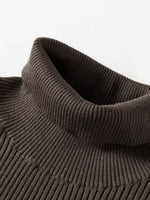 Ribbed Knit High Neck Sleeveless Waist Slim Fit Sweater Vest