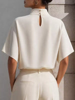 Mock Neck Short Sleeve T-Shirt