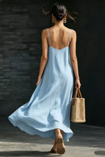 Slit V-Neck Maxi Dress