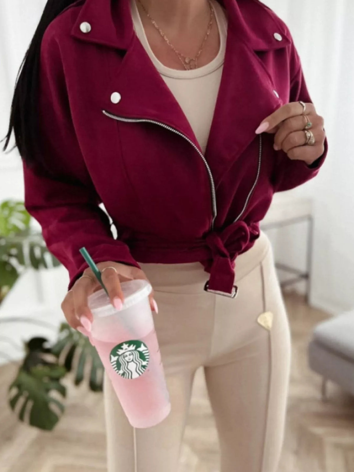 Zip Up Cropped Jacket