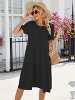 Tiered Round Neck Summer Dress