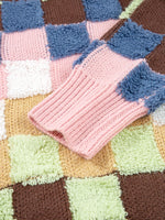 Checkered Pattern Button Front Cardigan