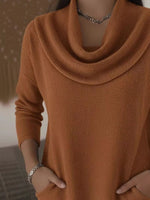 Full Size Cowl Neck Long Sleeve Top Plus Size