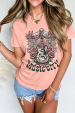 Graphic Round Neck Short Sleeve T-Shirt