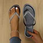 Rhinestone Toe Post Sandals