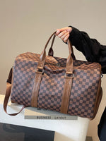 Checkered Pattern Travel Bag