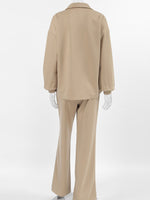 Quarter Zip Long Sleeve Top and Pants Set