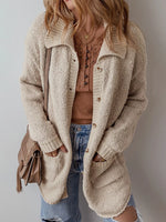 Button-Up Cardigan with Pockets