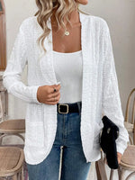 Pocketed Eyelet Open Front Cover Up