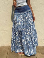 Paisley Print Maxi Skirt