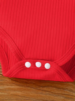 Children's First Christmas Bodysuit and Plaid Dress Outfit Set with Headband