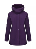 Full Size Hooded Mid-Length Windproof Outerwear Plus Size