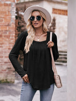 Square Neck Long Sleeve T-Shirt