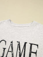 Washed GAME DAY Graphic Baggy Sweatshirt