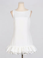 Ruffled Hem Sleeveless Mini Dress