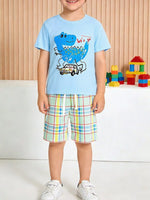 Children's Dinosaur Short Sleeve Tee and Shorts Set