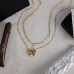 2 Piece 18K Gold-Plated Pendant Necklace